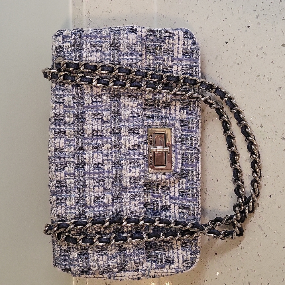 Karl Laugerfeld Paris Tweed Shoulder Bag